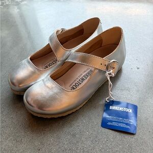 EUC Birkenstock Tracy Ballet Flat, Silver in Size US Women’s 6 Medium/Narrow
